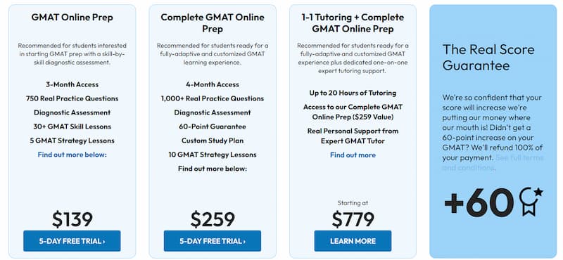 PrepScholar GMAT pricing