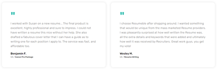 Resumeble User Reviews