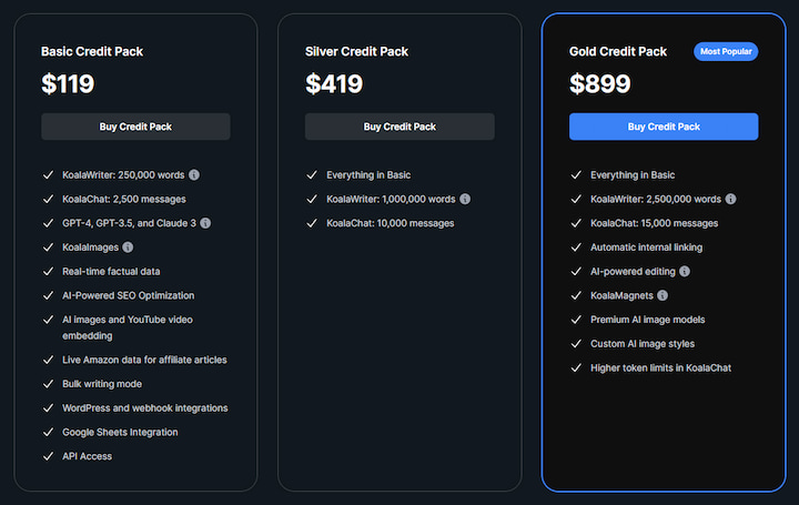koala AI pricing
